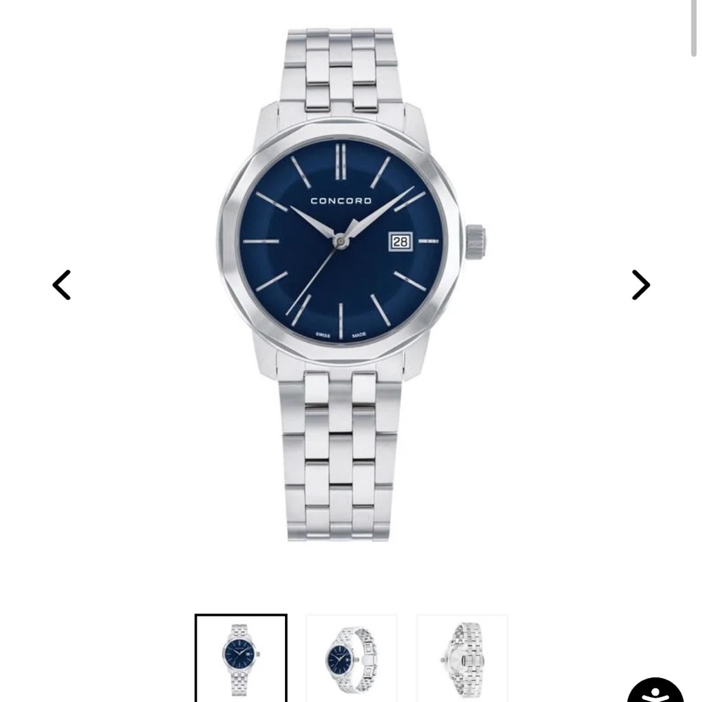 Women’s Concord Silver and Blue Watch